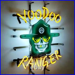 US STOCK Voodoo Ranger Skull Vintage Neon Beer Sign Home Bar Club Glass Art 19