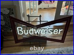 Ultra Rare Vintage 1960s Budweiser Beer Lighted Sign NEON WORKS 100% BLINKING