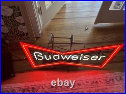 Ultra Rare Vintage 1960s Budweiser Beer Lighted Sign NEON WORKS 100% BLINKING