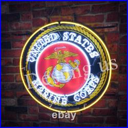 United States Marine Cops Vintage Neon Sign Wall Decor Artwork Shop