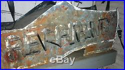 VINTAGE1950's HANGING DOUBLED SIDED METAL SHOE REPAIR NEON SIGN / ANTIQUE SHOE