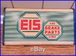 VINTAGE 1950'sRARE EIS BRAKE PARTS LIGHTED GAS OIL SIGN NEON PRODUCTS INC