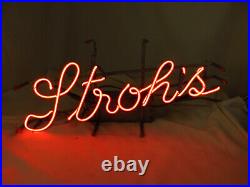 VINTAGE 1983 Strohs Stroh's Beer Neon Light Bar Sign