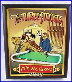 VINTAGE 1990s Neonetics Three Stooges Neon Pool Billiards Sign WORKS