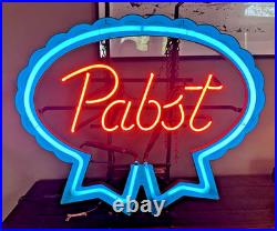 VINTAGE 1992 Pabst Blue Ribbon PBR Beer Neon Light Sign Bar Pub Retro 20x21x8