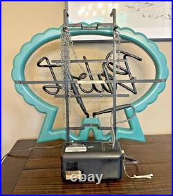 VINTAGE 1992 Pabst Blue Ribbon PBR Beer Neon Light Sign Bar Pub Retro 20x21x8