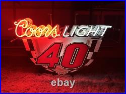VINTAGE 2005 Coors Light Beer Neon 40 NASCAR 30 x 21 Sign PERFECT CONDITION
