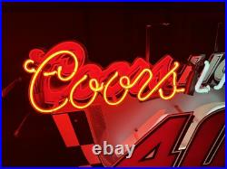 VINTAGE 2005 Coors Light Beer Neon 40 NASCAR 30 x 21 Sign PERFECT CONDITION