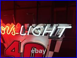 VINTAGE 2005 Coors Light Beer Neon 40 NASCAR 30 x 21 Sign PERFECT CONDITION
