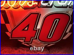 VINTAGE 2005 Coors Light Beer Neon 40 NASCAR 30 x 21 Sign PERFECT CONDITION