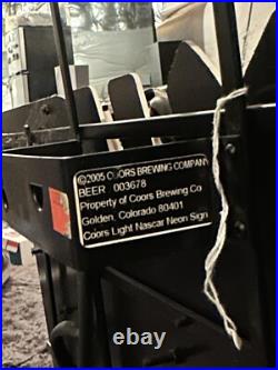 VINTAGE 2005 Coors Light Beer Neon 40 NASCAR 30 x 21 Sign PERFECT CONDITION