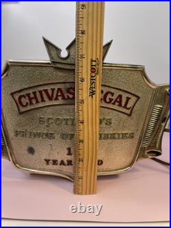 VINTAGE CHIVAS REGAL 12 Year Scotch Light Up Sign. ADVERTISING BAR SIGN