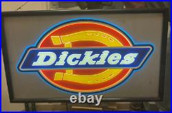 VINTAGE Dickies LIGHT UP SIGN STORE ADVERTISING 28X16
