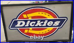 VINTAGE Dickies LIGHT UP SIGN STORE ADVERTISING 28X16
