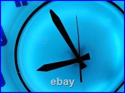 VINTAGE LARGE NEON CLOCK 1950s-1960s NICE-LOOKING WORK'S RARE