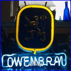 VINTAGE Lowenbrau Beer Bar Neon Light Sign