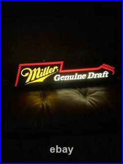 VINTAGE Miller Genuine Draft Guitar Neon Light Sign Lamp