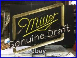 VINTAGE Miller Genuine Draft Neon Sign Beer Bar Sign, 32 X 24