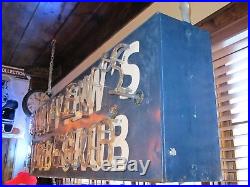 VINTAGE NEON DOUBLE SIDED SIGN c1940