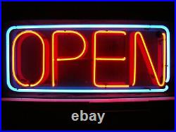 VINTAGE NEON OPEN SIGN FALLON BRAND MADE IN USA 34W x 15H