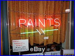 VINTAGE NEON SIGN-1940s-PAINTS-3 COLOR-SERVICED / NEW X- FORMER- WARRANTY