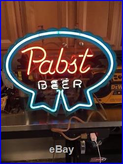 VINTAGE PABST BREWING CO. NEON BEER SIGN, Circa 1983/1983, works 100%