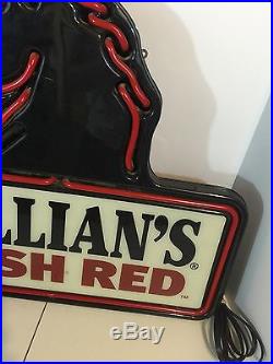 VIntage GEORGE KILLIANS IRISH RED BEER NEON LIGHT SIGN Large With Horse Head