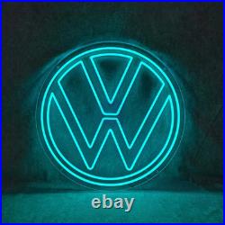 VOLKSWAGEN ROUND Neon Sign 22x22 Light Man Car Garage Logo Vintage Wall Decor VOLKSWAGEN ROUND Neon Sign 22x22 Light Man Car Garage Logo Vintage Wall Decor