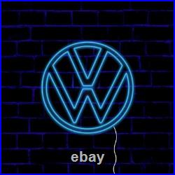 VOLKSWAGEN ROUND Neon Sign 22x22 Light Man Car Garage Logo Vintage Wall Decor VOLKSWAGEN ROUND Neon Sign 22x22 Light Man Car Garage Logo Vintage Wall Decor