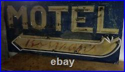(VTG) 1950s bosmans parkside motel neon light up outdoor sign sturgeon bay Wi