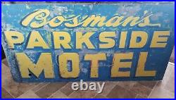(VTG) 1950s bosmans parkside motel neon light up outdoor sign sturgeon bay Wi