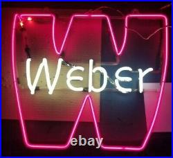 (VTG) 1950s weber beer neon light up bar sign waukesha Wisconsin rare