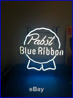 (VTG) 1951 Pabst beer on draft neon light up bar sign game room man cave PBR wi