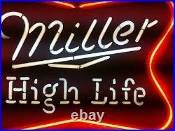 (VTG) 1960s Miller high life beer bar neon light up sign rare style High Life