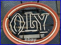 (VTG) 1970s olympia beer oly neon light up sign