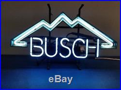 (VTG) 1980s busch beer small neon light up sign mountains bud Anheuser rare