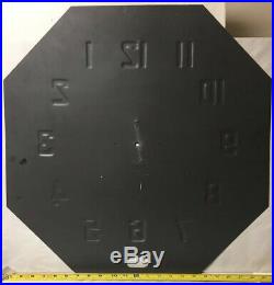 VTG 24 SAY-IT-IN NEON CLOCK FACE OCTAGON BLACK DIAL(only) SIGN BUFFALO NEW YORK
