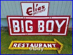 VTG 50s ELIAS BROTHERS BIG BOY RESTAURANT ADVERTISING PORCELAIN NEON SIGN 12' FT