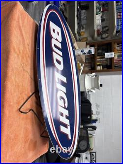 VTG 90's Bud Light Beer Neon Sign 34x12Works Budweiser Busch Brewery Bar