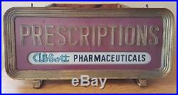 VTG Abbott Pharmaceutical Rx Pharmacy Lighted Neon Window Apothecary Sign 25x11