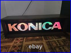 VTG KONICA Camera Rainbow Light Up Sign Photography Store Advertising Sign