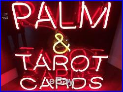 VTG Large Palm Tarot Cards Reading Neon Sign Psychic Oddities Circus Magic Gypsy