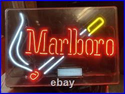 (VTG) Marlboro Cigarettes NEON Light up Sign bar Tobacco Advertising 02498 1997