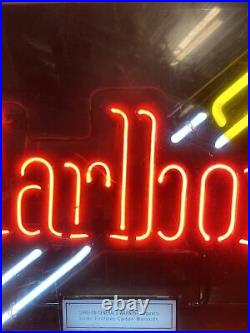 (VTG) Marlboro Cigarettes NEON Light up Sign bar Tobacco Advertising 02498 1997