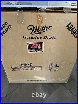 VTG Miller Genuine Draft Neon Bar Sign Everbright Sign 22.75 X 18.25 Org Box