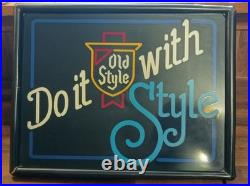 VTG Old Style Neo Neon Sign Do It With Style 80's Faux Neon 14.75 x11.5