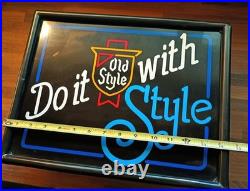 VTG Old Style Neo Neon Sign Do It With Style 80's Faux Neon 14.75 x11.5