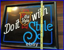 VTG Old Style Neo Neon Sign Do It With Style 80's Faux Neon 14.75 x11.5