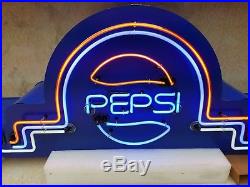 (VTG) Pepsi soda pop marquee movie theater neon light up sign 91 org box crate