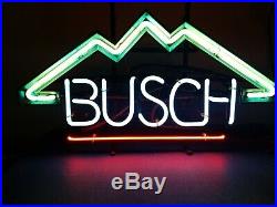 (VTG) busch beer mountain small neon light up sign ANHEUSER Busch Budweiser rare